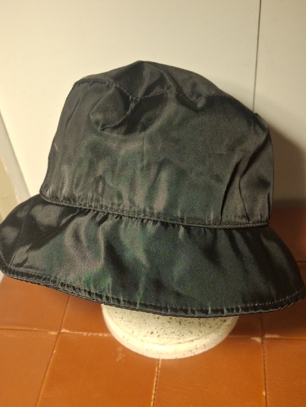 PRADA Milano Black Logo Rain Bucket Hat - Picture 4 of 6